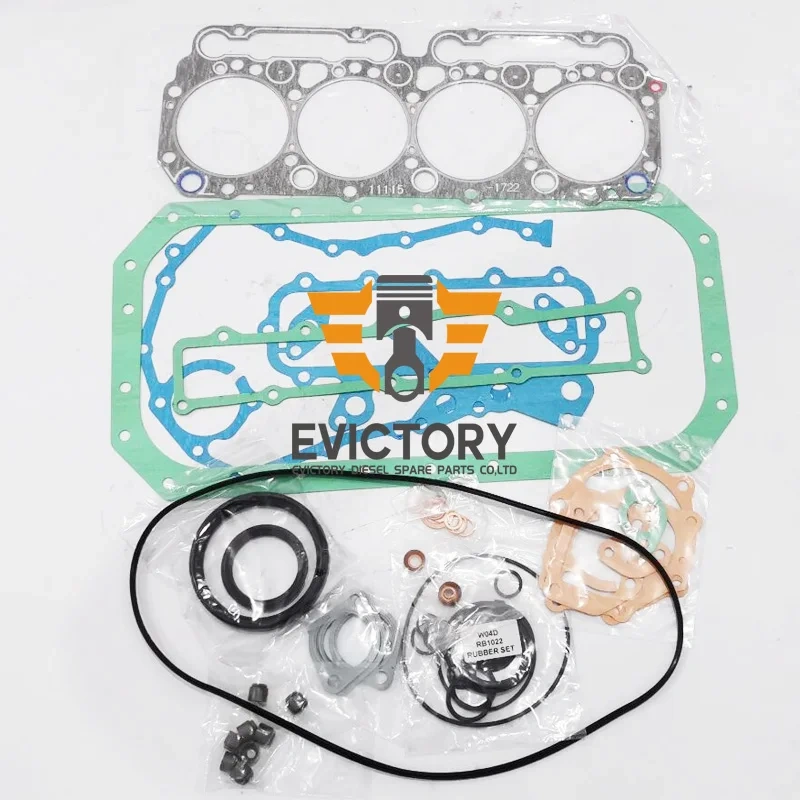 Hino N04C-T N04CT N04C piston ring + full cylinder gasket kit