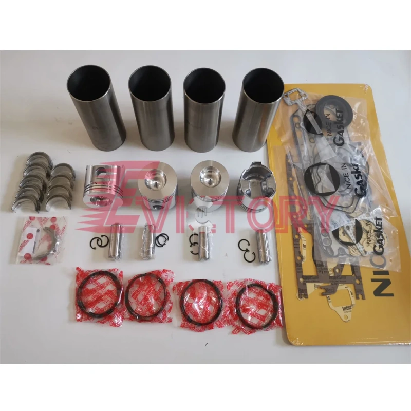 For YANMAR 4TNE82 4TN82L 4D82E piston liner gasket bearing rebuild kit + valve water oil pump conrod