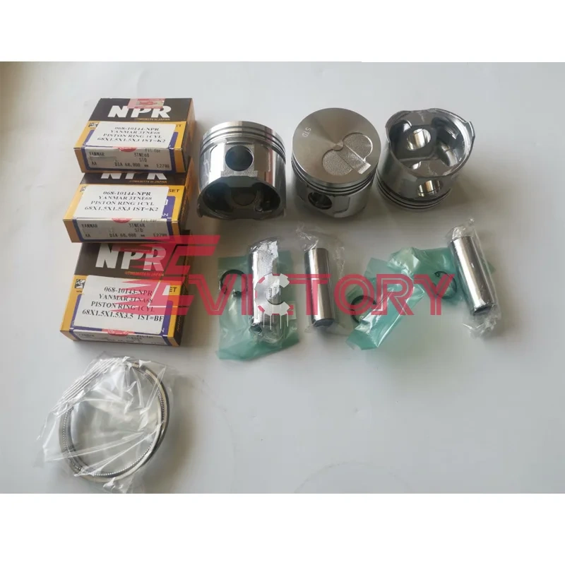 For YANMAR engines 3TNA68 overhauling kit piston ring water pump