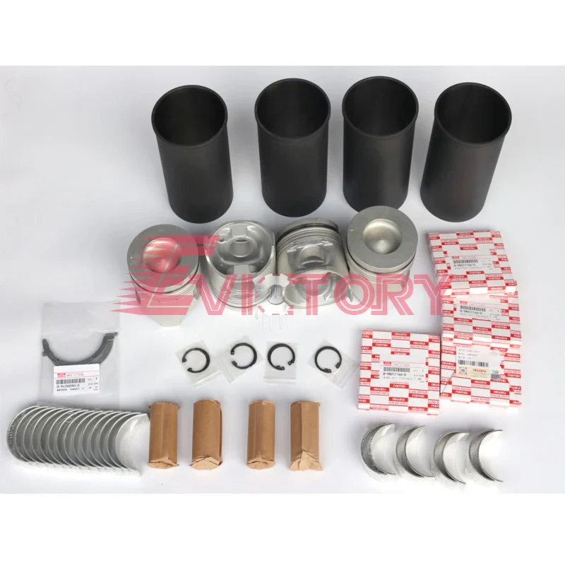 For ISUZU 4HK1T 4HK1 rebuild kit water pump overhaul kit gasket piston ring liner