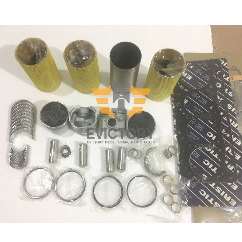 For KUBOTA V3300 overhaul kit piston ring liner gasket kit bearing valve guide seat