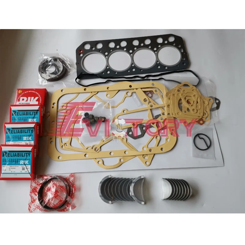 For Mitsubishi parts S4L-2 S4L2 overhaul rebuild kit oversize piston ring +0.50 gasket bearing