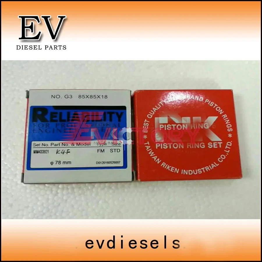 For Mitsubishi K4F piston kit with piston ring set