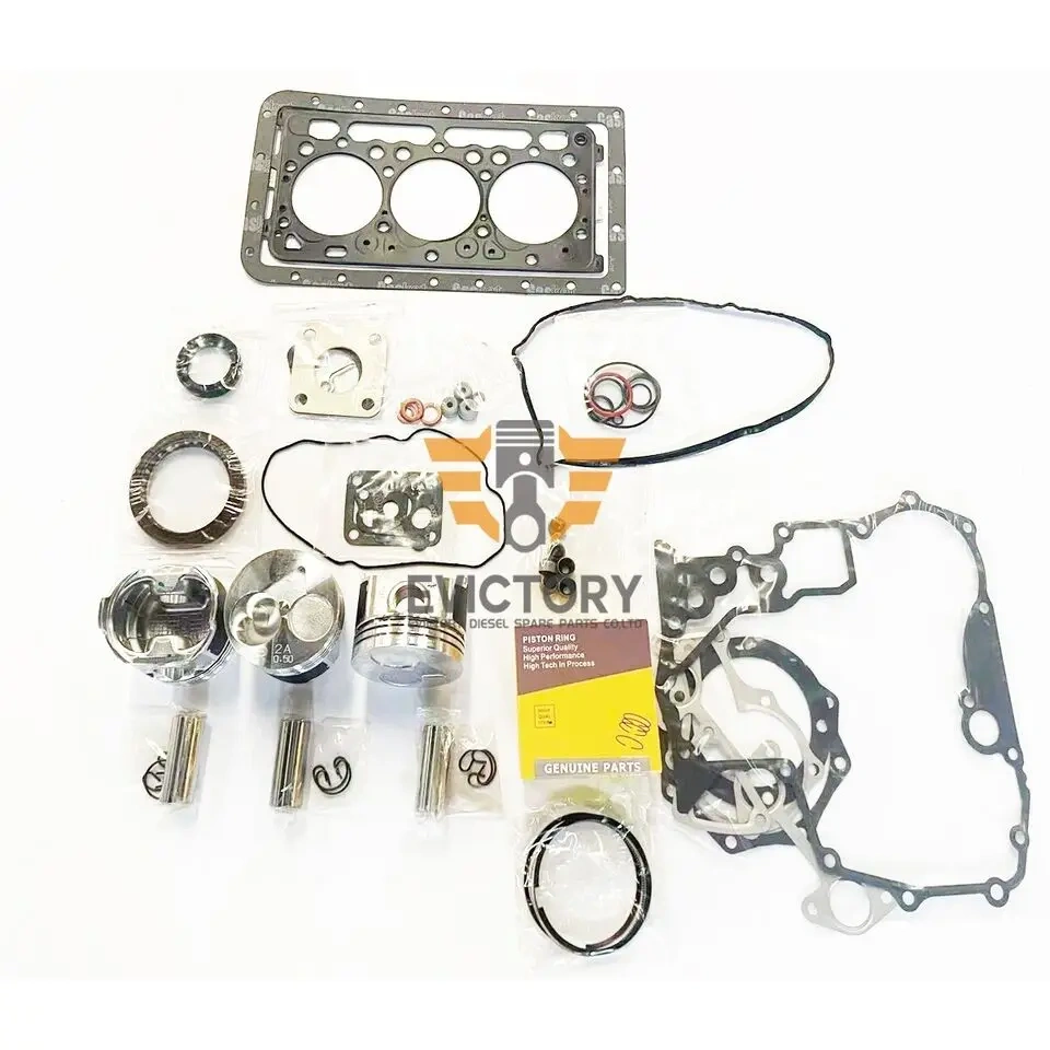 For Kubota D902 rebuild overhaul kit piston ring cylinder liner gasket set crankshaft conrod bearing