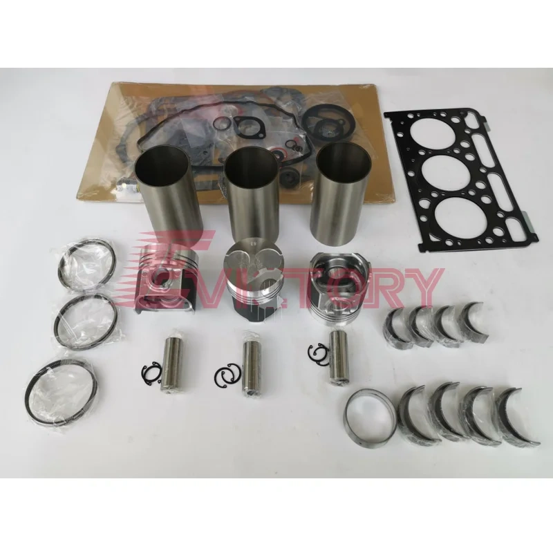 For kubota D1305 rebuild kit cylinder gasket liner piston ring engine bearing