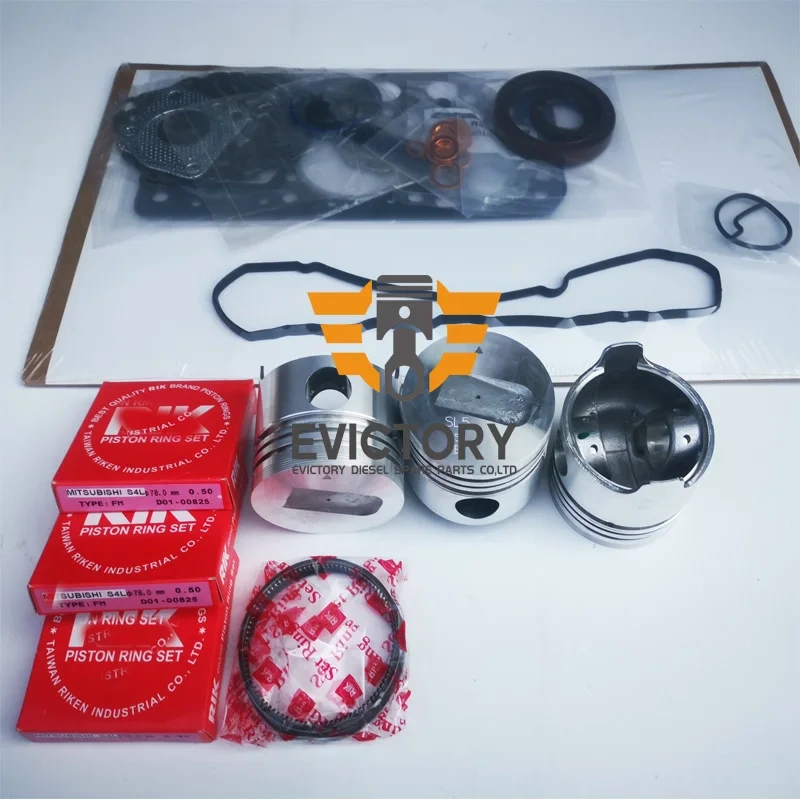 For Mitsubishi OS +0.50 S3L-2 S3L2 overhaul rebuild kit + wate pump + piston