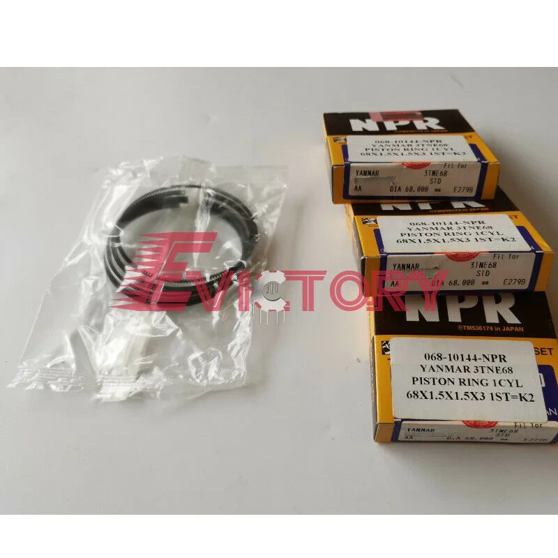 For Yanmar 3TNA72L 3TNE72K 3TNA72 3TNE72 piston ring overhaul rebuild gasket kit