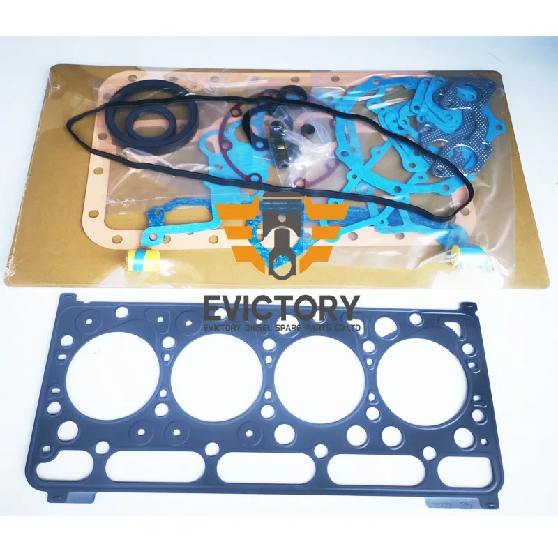 For Kubota V2203T V2203M V2203DI V2203 gasket kit + main conrod con rod bearing