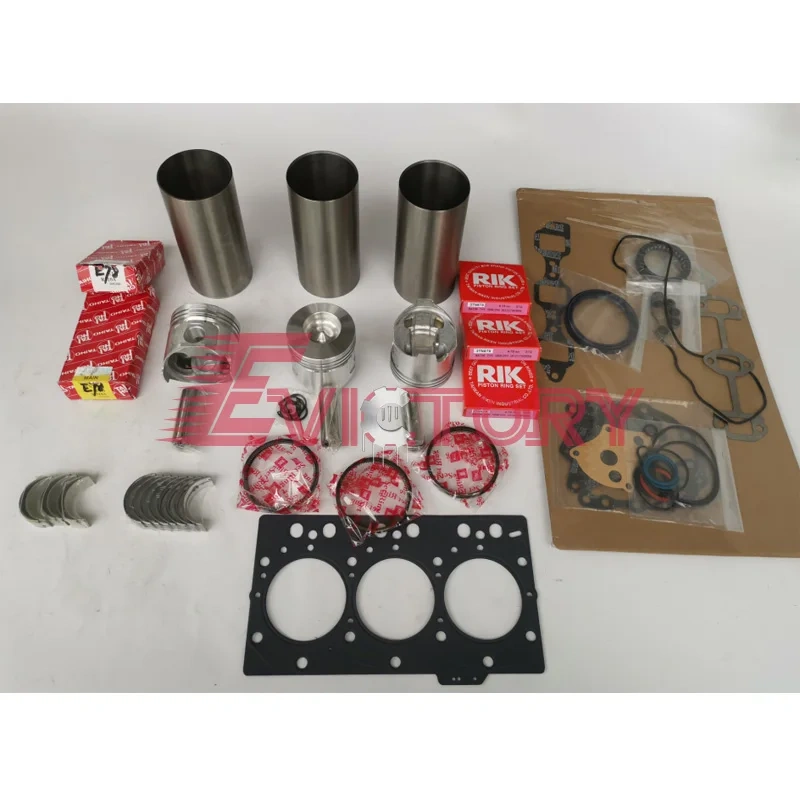 For YANMAR 3TNE78 3TNE78A overhaul kit piston ring valve guide seat cylinder liner gasket bearing