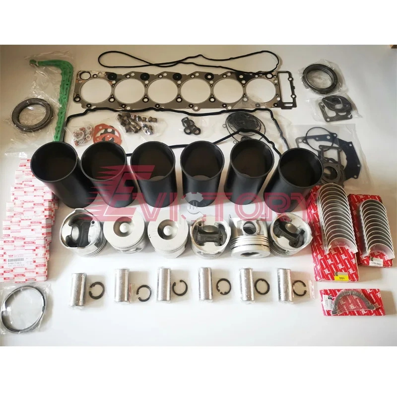 6HK1 6HK1-TC 6HK1T rebuild Kit piston ring liner gasket bearing + con rod