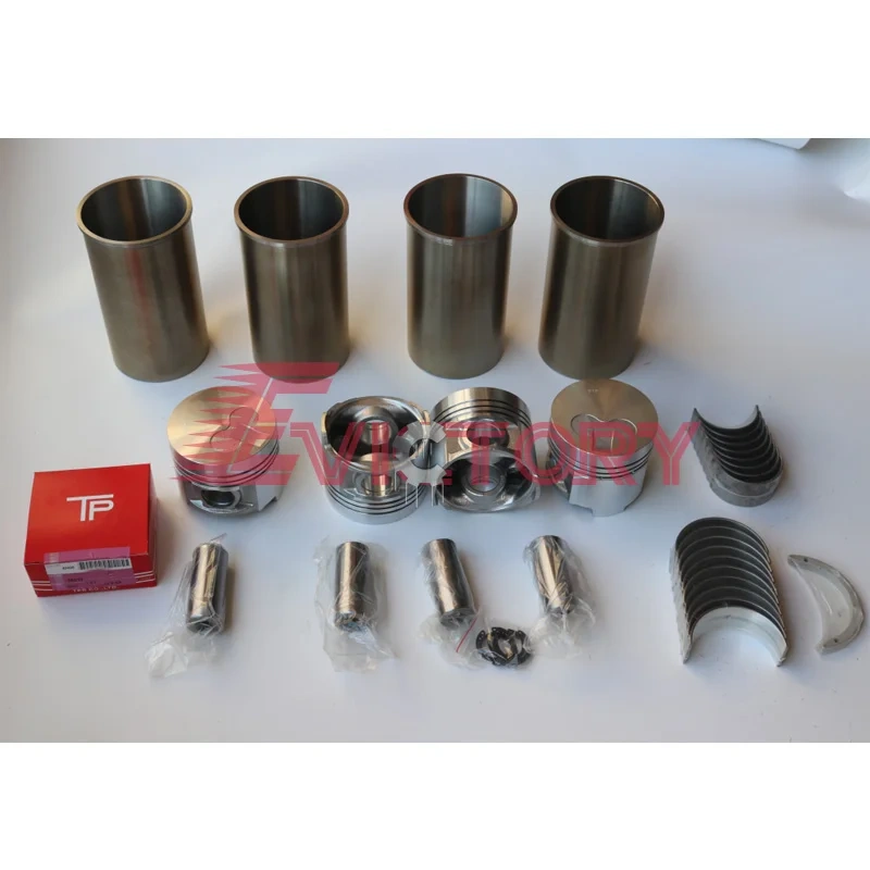 TD27T TD27 rebuild kit overhaul cylinder gasket kit + piston + ring + main conrod bearing + 8 valves