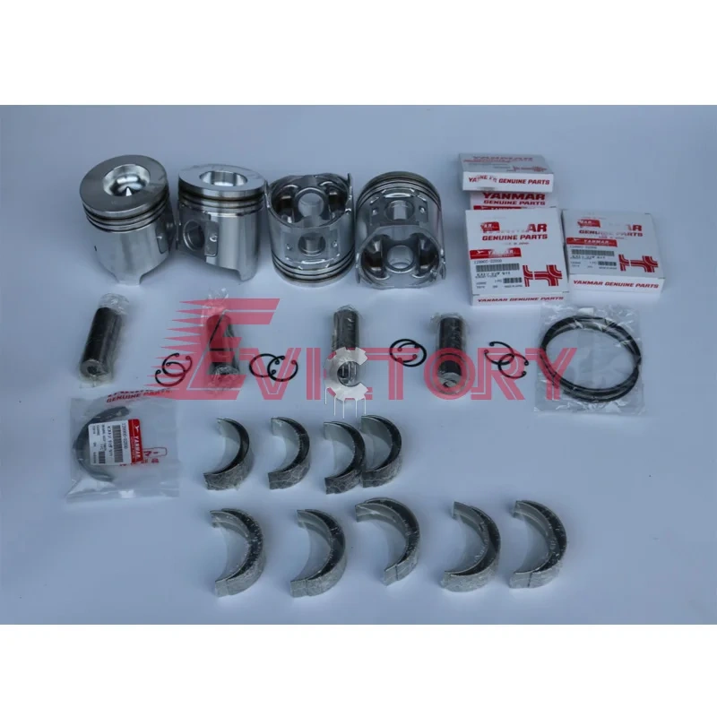 For YANMAR 4TNE98 overhaul kit piston ring gasket kit main conrod bearing set