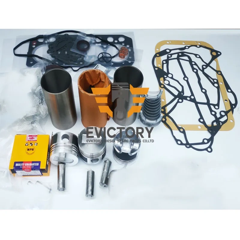 For MITSUBISHI S3L2 S3L-2 overhaul rebuild kit + water pump + oil pump + valves