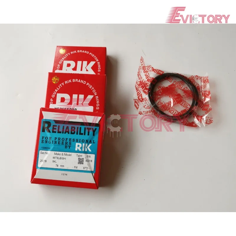 For MITSUBISHI S3L-2 S3L2 crankshaft + rebuild kit main small bearing overhaul gasket kit piston cylinder liner set