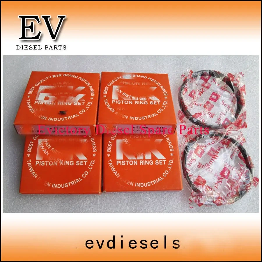 For kubota V3800T V3800-T V3800 crankshaft + engine bearing + piston ring + overhaul gassket kit + 1 pc connecting rod