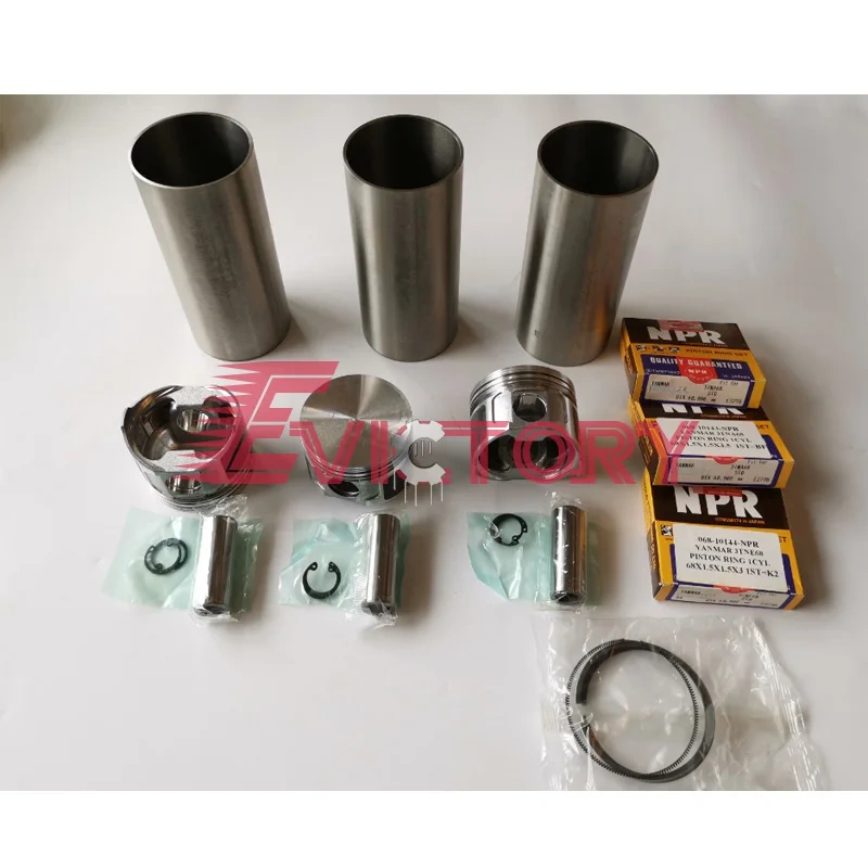 YANMAR 3TNA66 overhaul piston ring liner bearing gasket valve