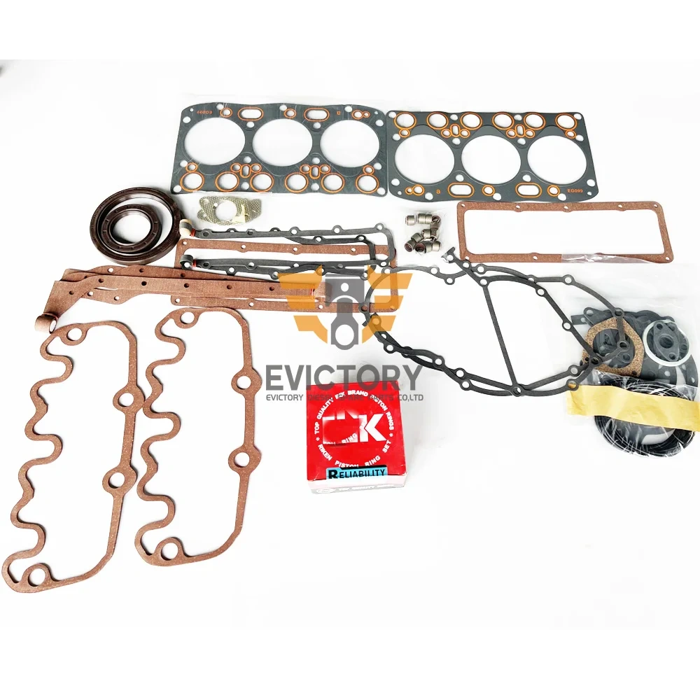 For TOYOTA forklift engine 2D complete ovehaul gasket kit + piston ring set