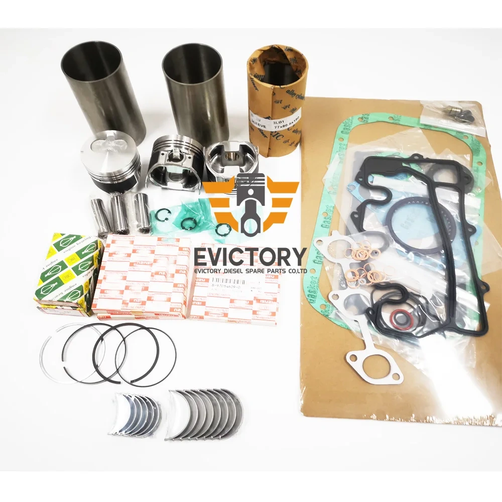 For ISUZU 3LB1 rebuild overhaul kit piston ring liner valve guide gasket bearing