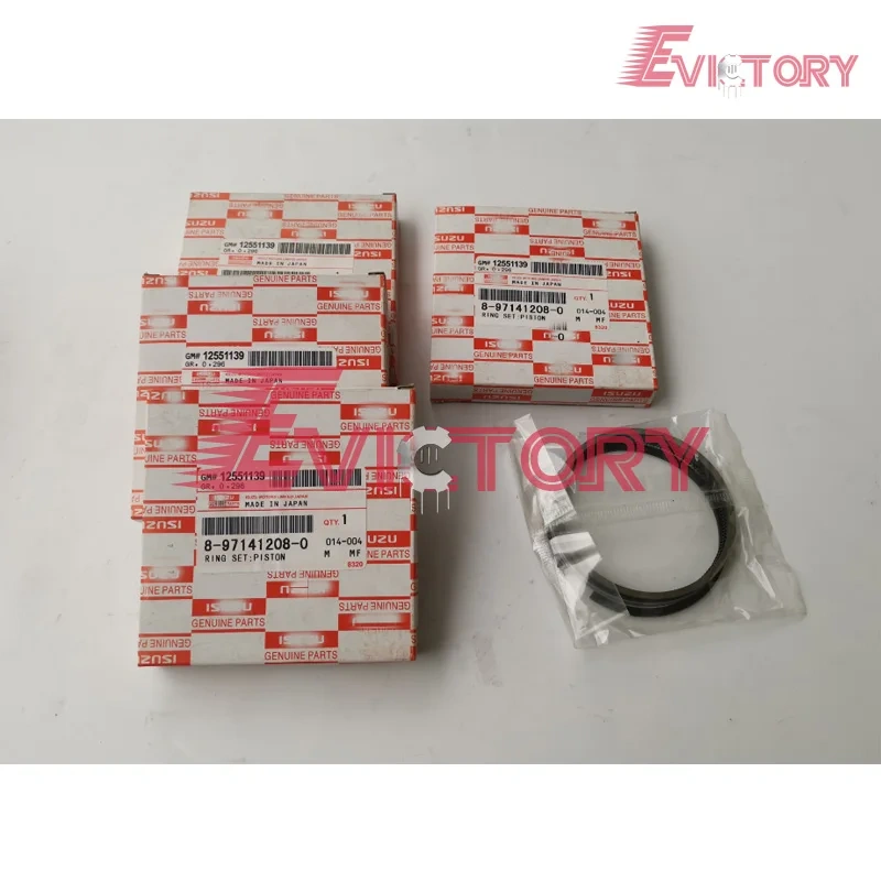 For Excavator ISUZU 4LE2 overhaul rebuild kit water pump valve gasket piston liner