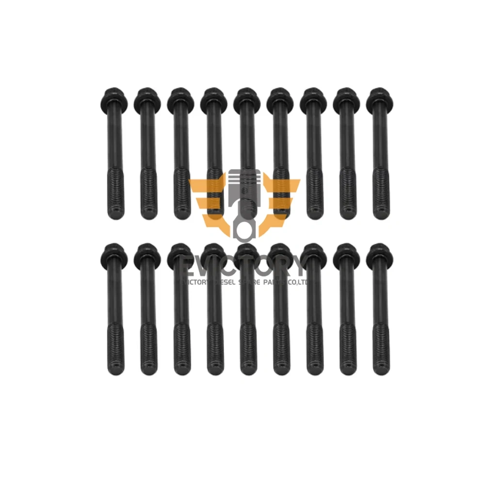 18 pcs V3300 Cylinder head bolt 98mm For Kubota engine Excavator rebuild spare parts