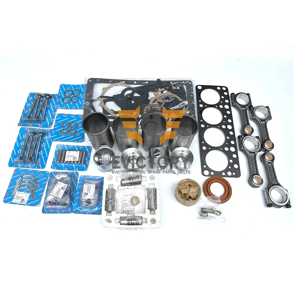 Quanchang QC480 overhaul rebuild kit Piston ring liner gasket bearing valve crankshaft con rod