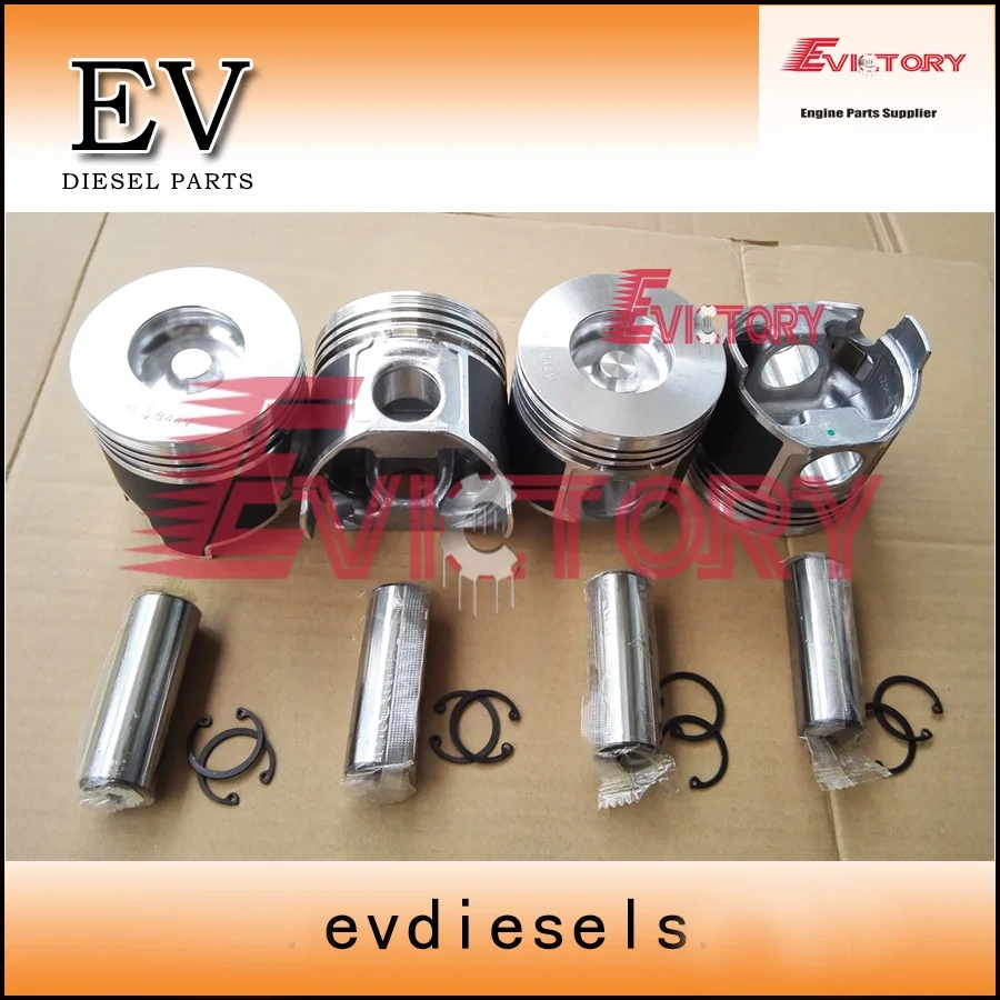 For Komatsu PC45R PC40MR excavator 4D84 4D84E 4TNE84 piston +piston ring+crankshaft bearing+con rod bearing+engine gasket kit