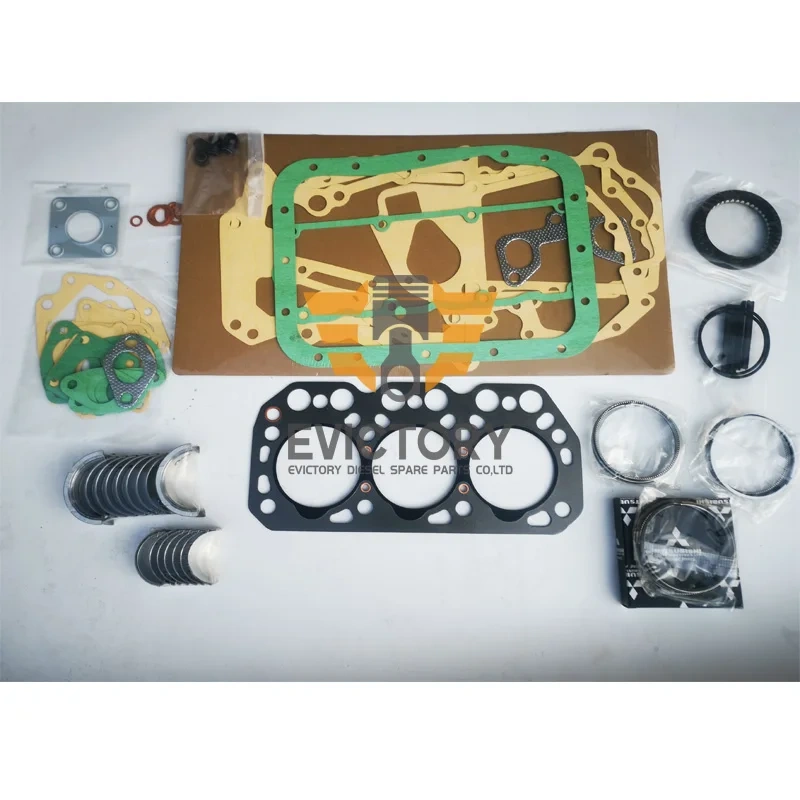 For MITSUBISHI engine K3M rebuild overhaul kit piston+ring+bearing+gaskets+valve+guide
