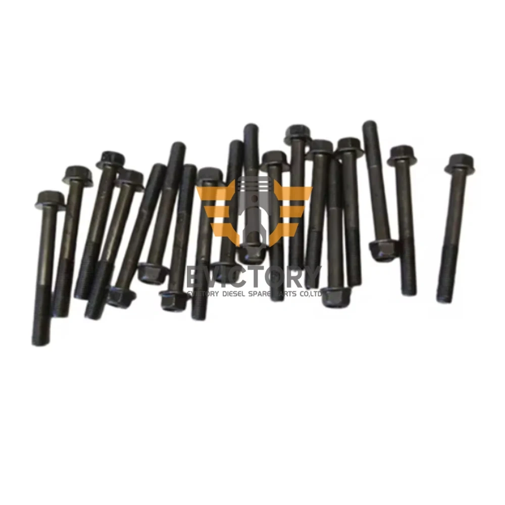 V1503 Cylinder head bolt 18 pcs For Kubota Excavator rebuild spare parts