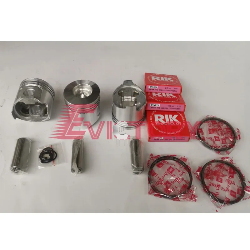 For Yanmar 3D78-1 3D78-1F rebuild overhaul kit piston ring liner gasket bearing set