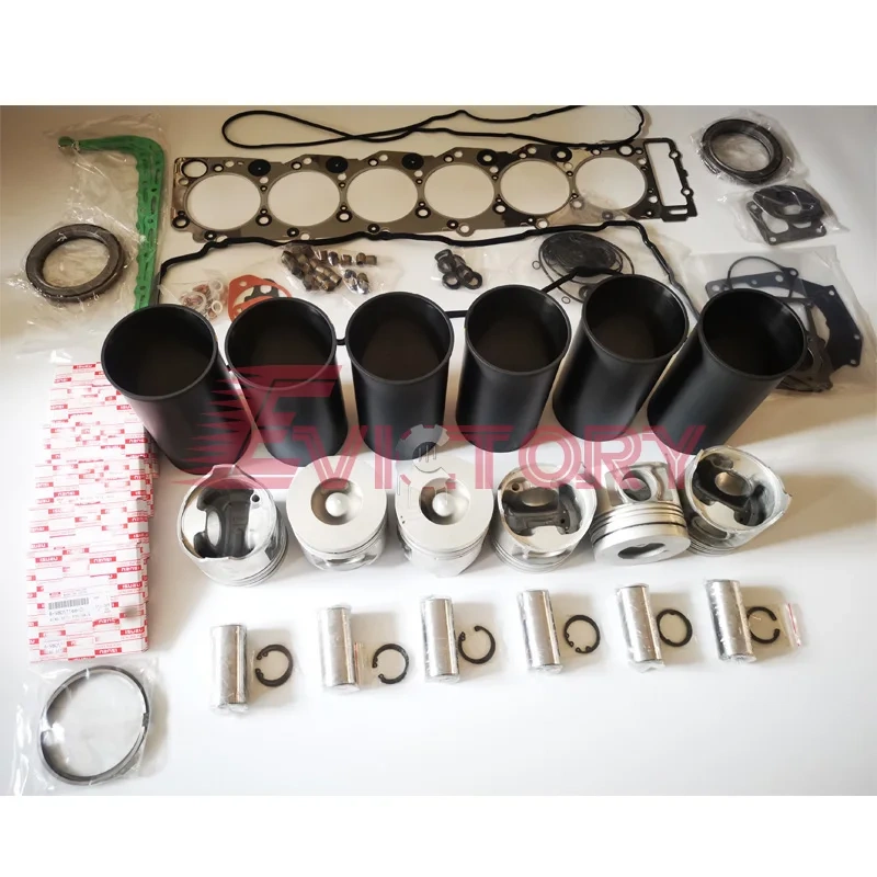 For ISUZU 6HK1-TC 6HK1T overhaul rebuild kit valve gasket piston liner
