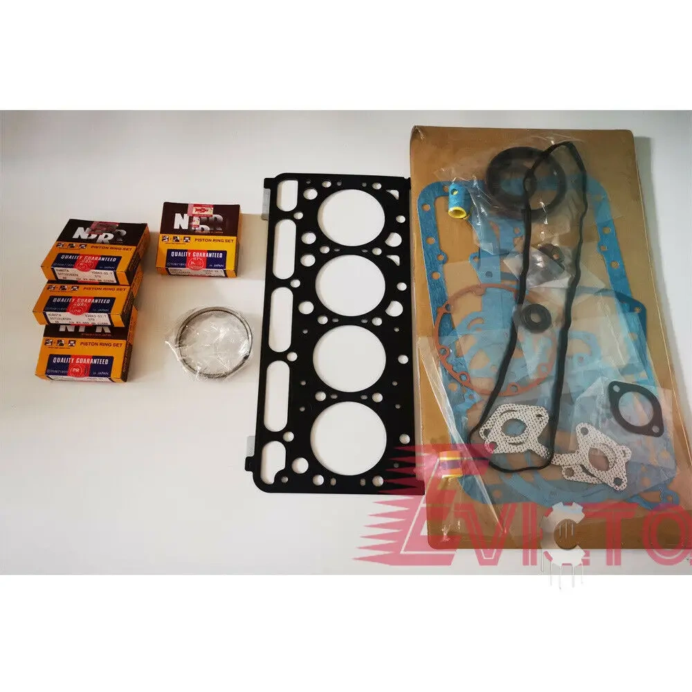 For Kubota V2203T V2203M V2203DI V2203 piston ring + full cylinder gasket kit