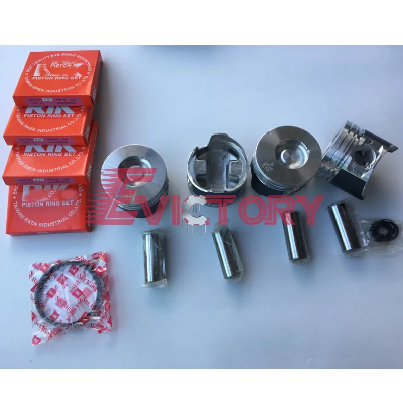 For Isuzu 4LE2X 4LE2 rebuild kit OS 020 0.50mm oversize piston + ring + full gasket kit + crankshaft conrod bearing