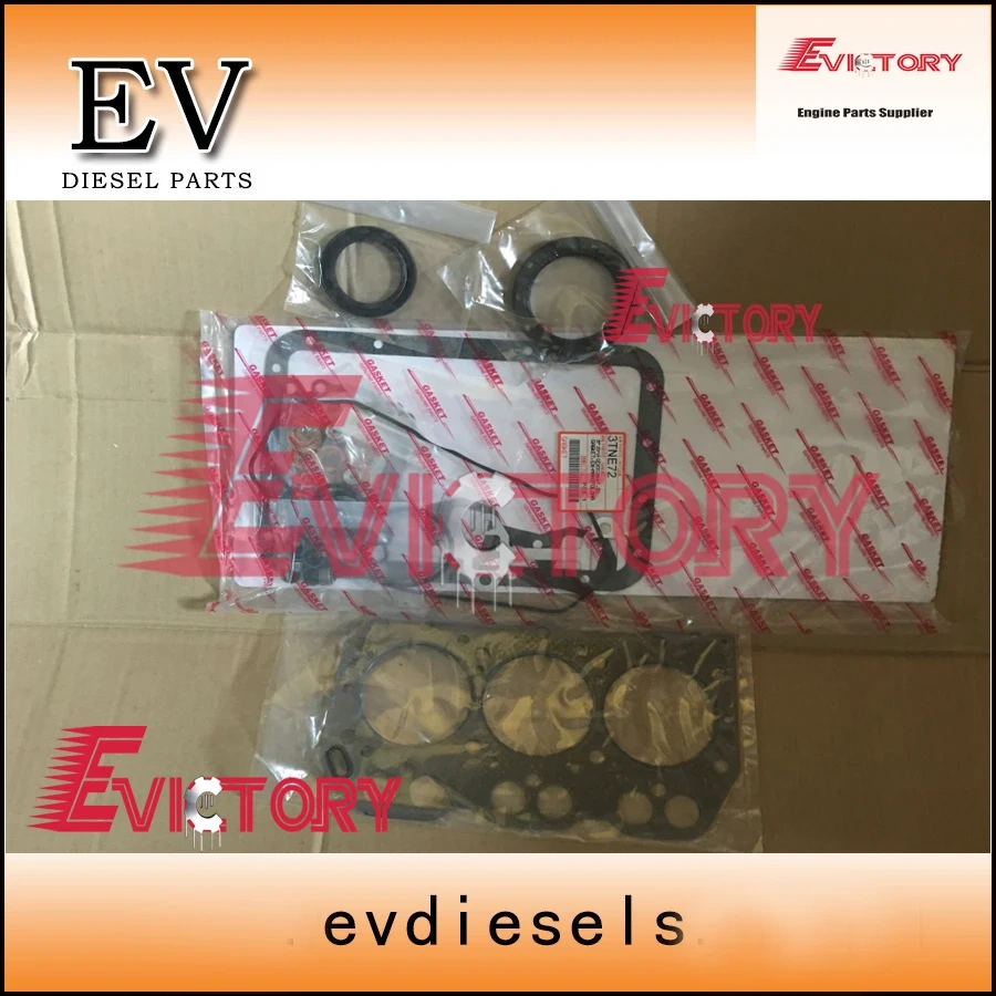 EV For Yanmar 3T72-LTBS 3T72 piston+piston ring+cylinder liner+gasket kit