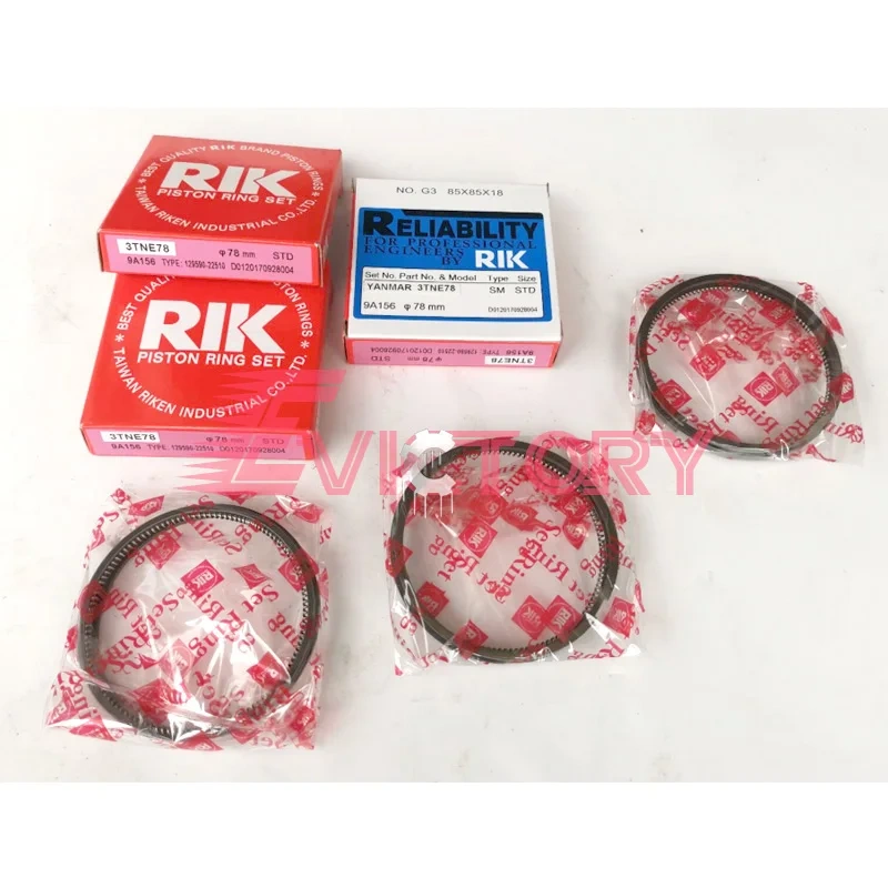 For Yanmar 3TN75L 3T75 3TN75 overhaul kit valve piston liner gasket bearing