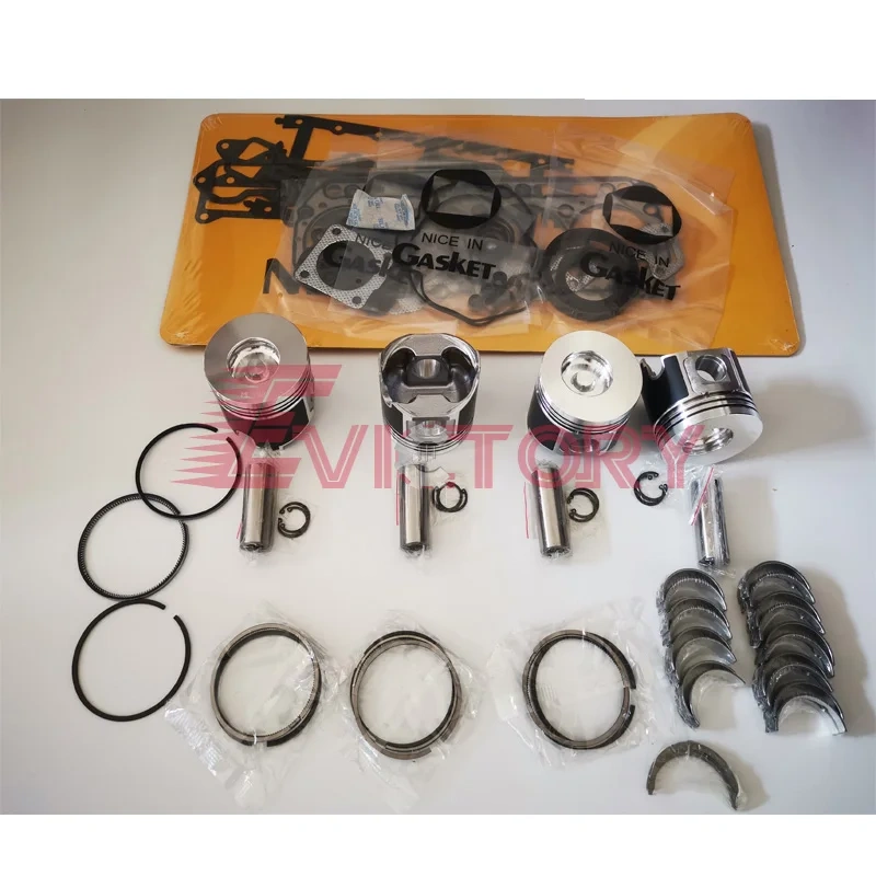 For YANMAR 4TNE88 4D88E 4TNV88 Cylinder Block assy crankshaft conrod piston bearing