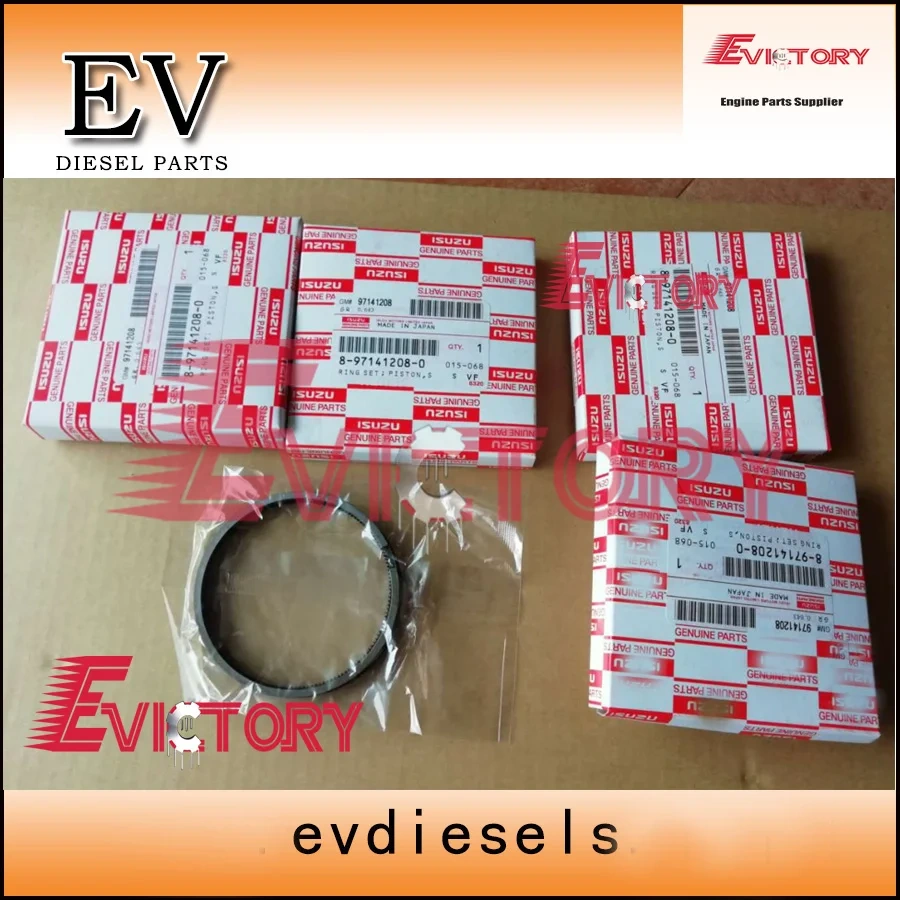For Isuzu 4LE2 piston ring set CX75 excavator 8-97141208-0