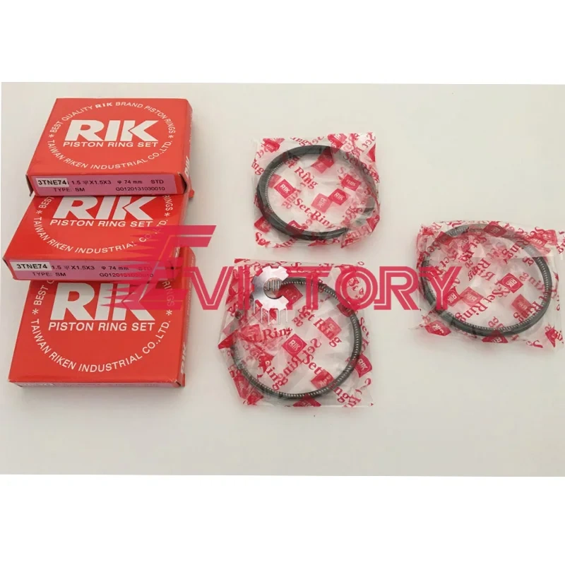 For YANMAR 3TNM74 piston ring gasket bearing rebuild overhaul kit connecting rod conrod