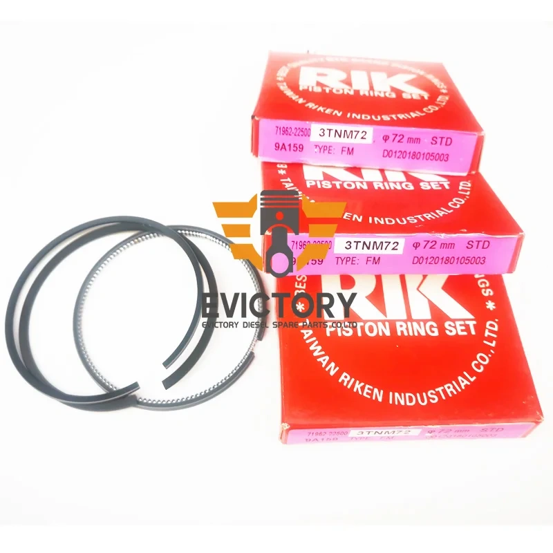 For YANMAR 3TNV74 rebuild kit connecting rod piston ring full gasket kit main conrod bearing set