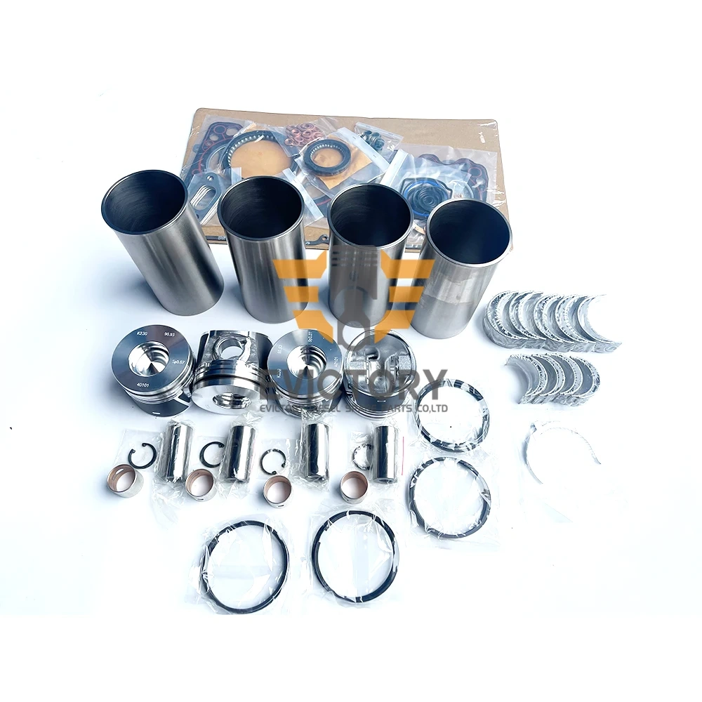 For DEUTZ BF4M1011 rebuild kit piston + ring + gasket + liner + bearing + valve guide seat excavator engine parts