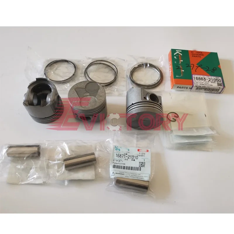 D662 Piston with Ring For Kubota engine parts Excavator Tractor piston set