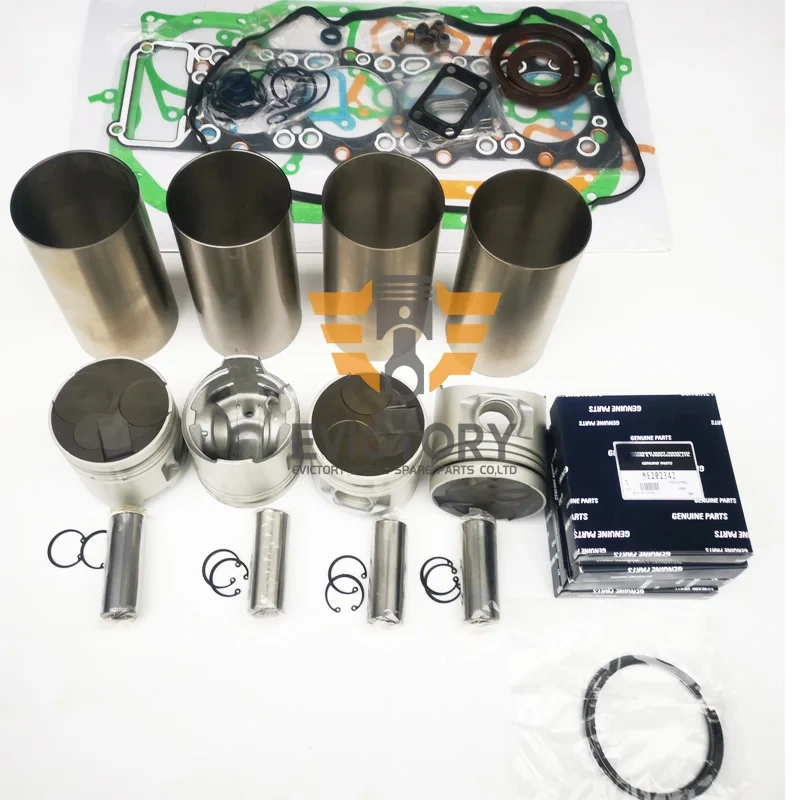 For MITSUBISHI 4M40T 4M40-T overhaul rebuild kit connecting rod valve gasket piston liner