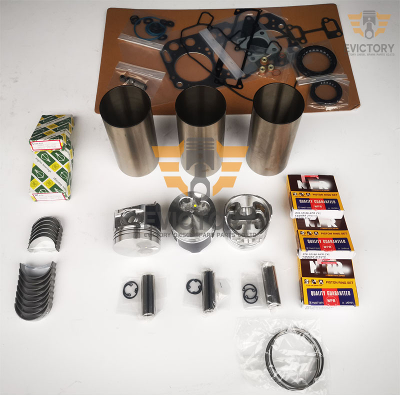 3TNV76 Overhaul Rebuild Kit For Yanmar Caterpillar 301.7D 301.7DCR Engine Repair