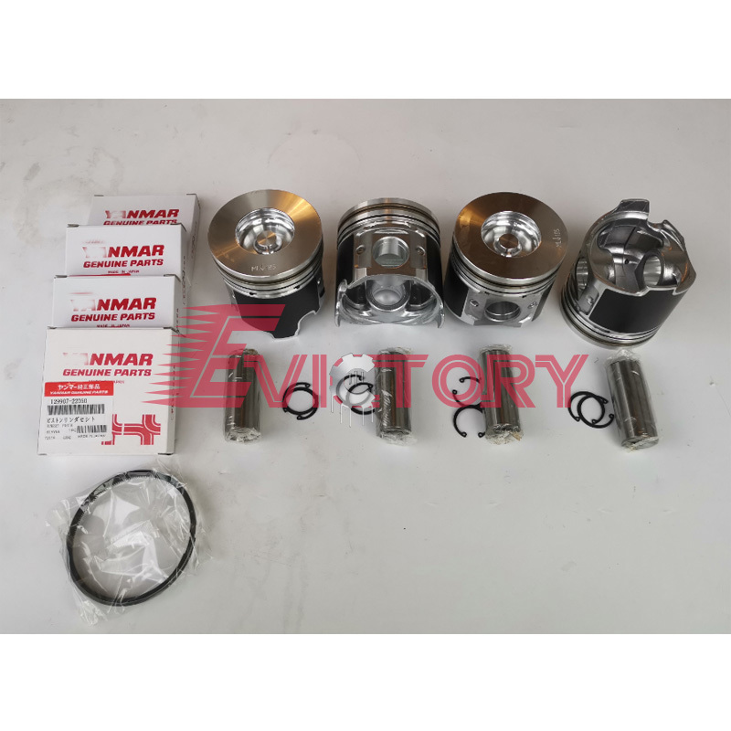 For Yanmar 4TNV98 4TNV98T Engine Overhaul Rebuild Kit PRAMAC Generator Parts