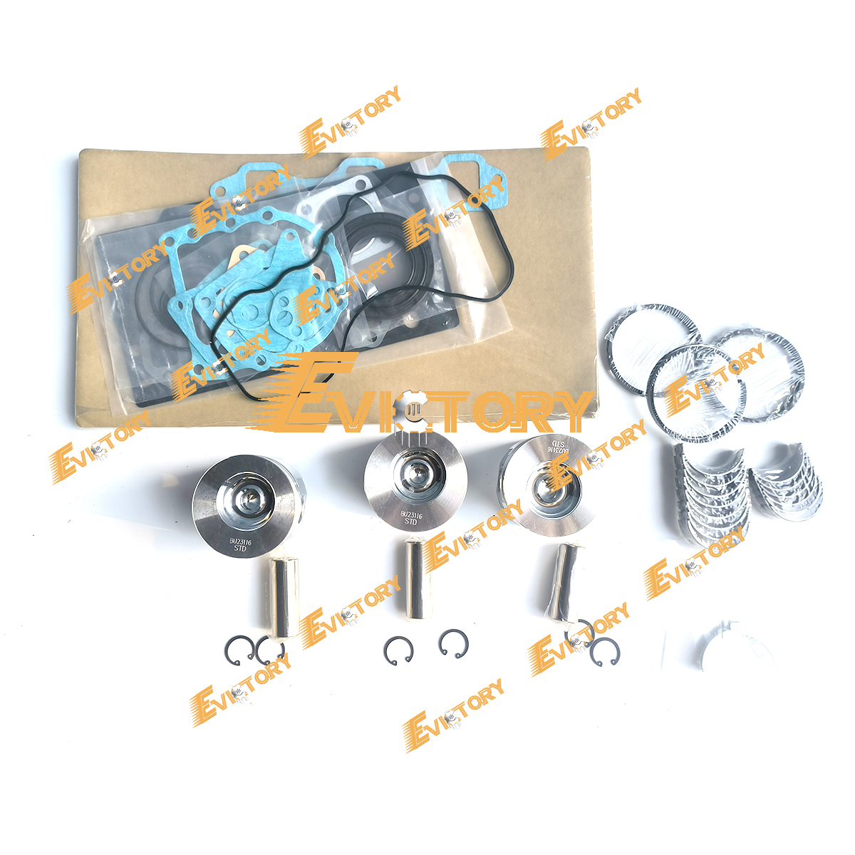For Yanmar 3TNC78 3TNC78L Overhaul Rebuild Kit F180DXP-P F180-P Tractor Engine