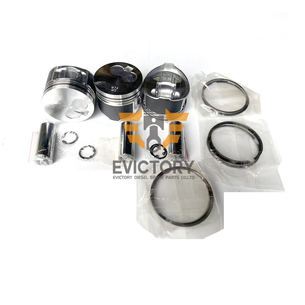 3TNM74 3TNM74F-SA Piston Kit W/ Ring For Yanmar Engine John Deere 1023E Tractor