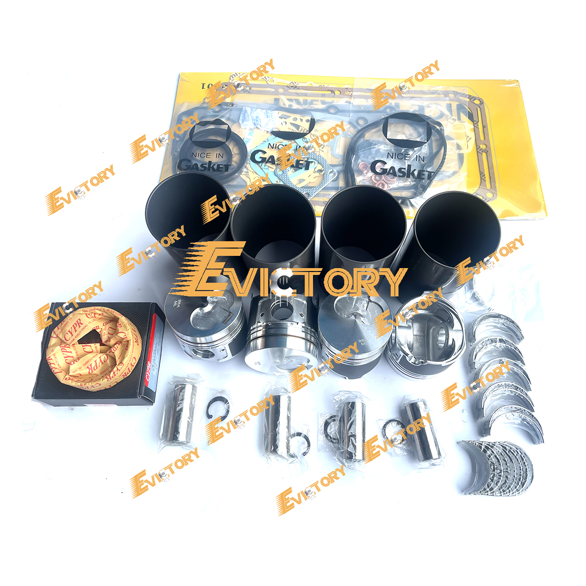 For Yanmar 4TNE98-NMH 4TNE98 4D98LE Engine Crankshaft Overhaul Rebuild Kit Parts