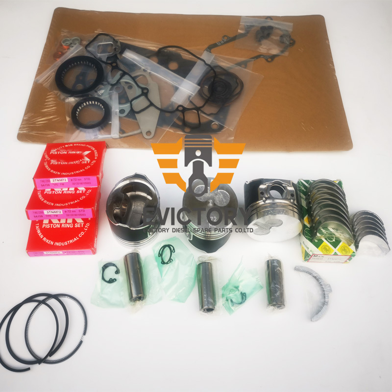3TNM72-GG 3TNM72 Overhaul Rebuild Kit For Yanmar Engine VIO17 Excavator US Parts