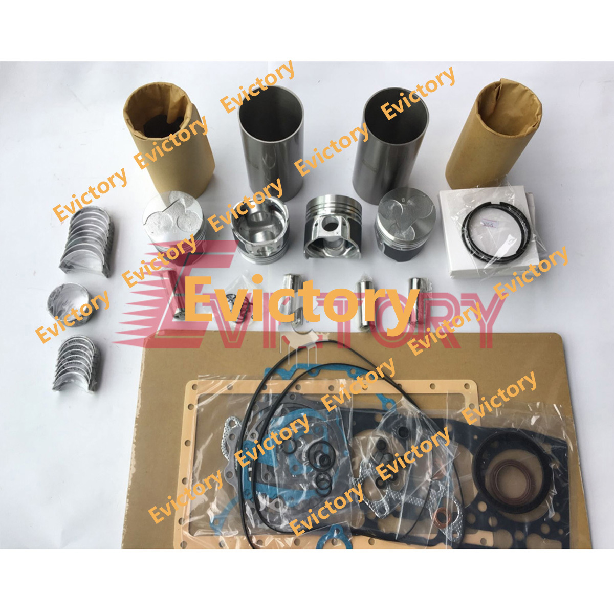 V1701 Overhaul Rebuild Kit For Kubota Engine Parts Piston Liner Gasket Bearing