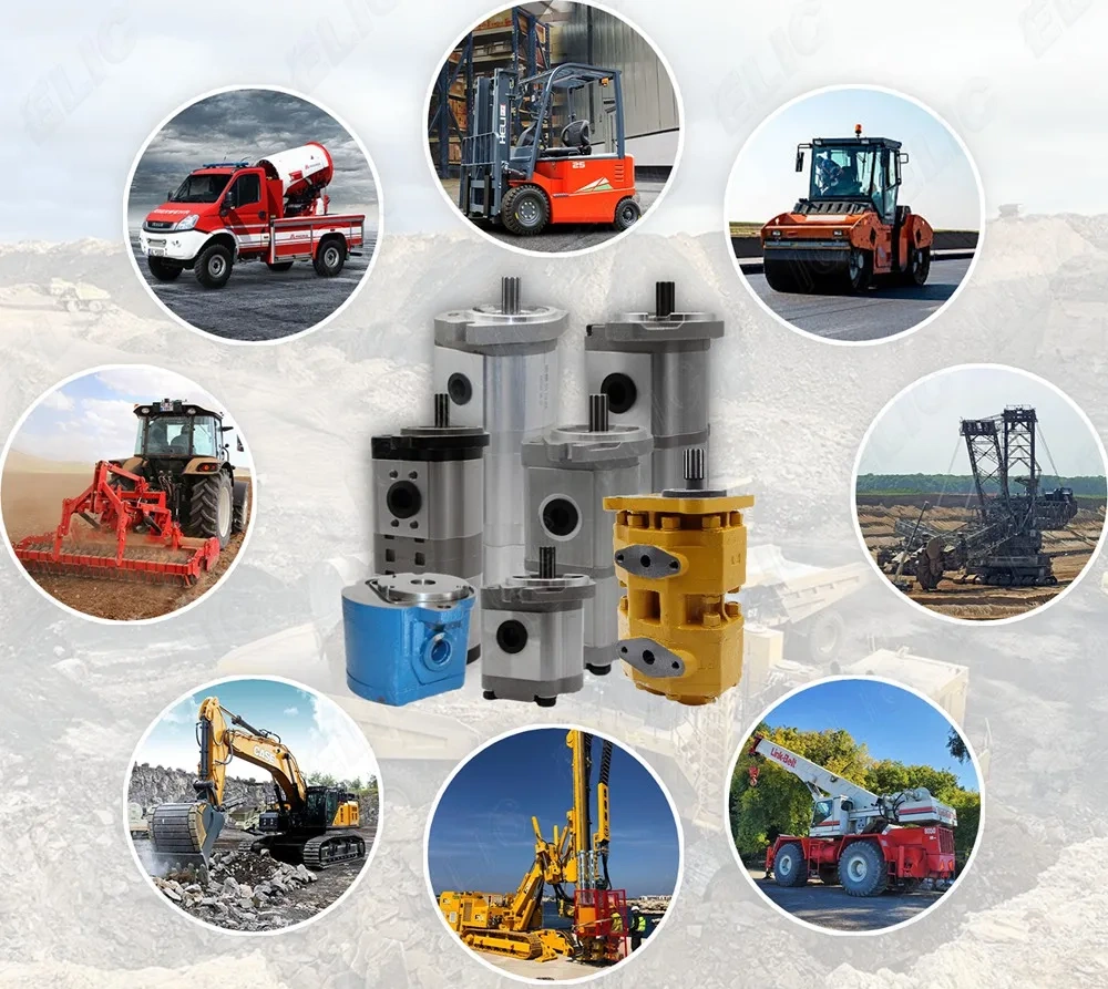 Mini Excavator Hydraulic Pump Pc20 PC30 Cast Iron Single Hydraulic Gear Pump for Komatsu Replacement