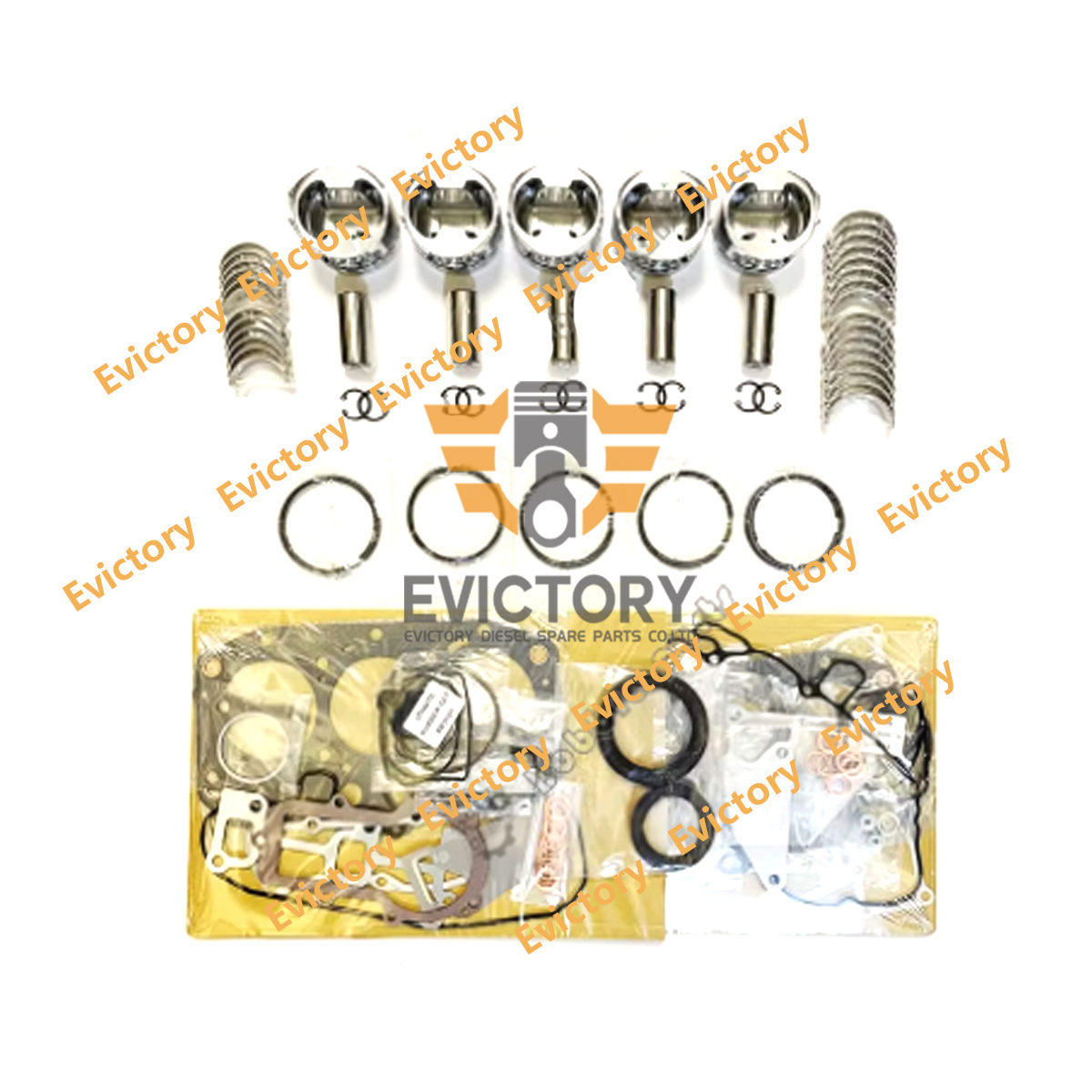 F2503 Overhaul Rebuild Kit For Kubota Engine L4850HDT Tractor Repair Parts